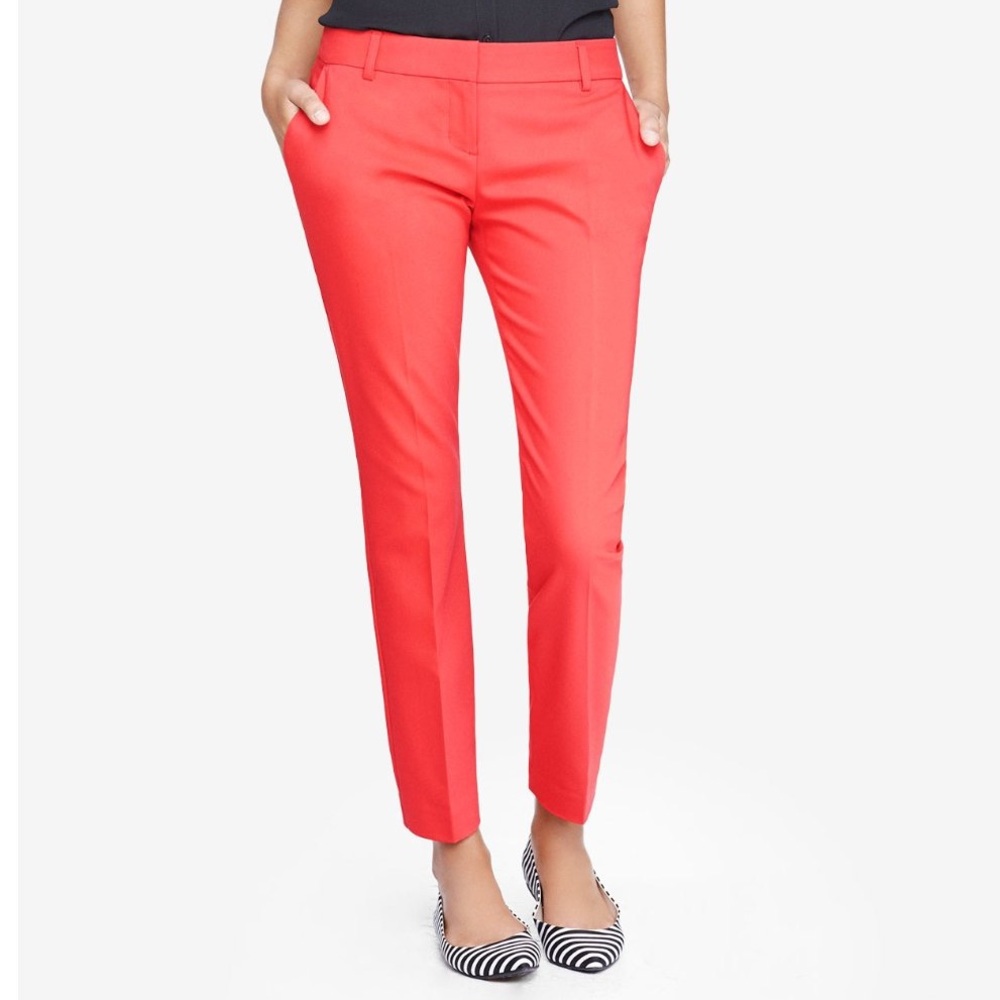 Express Women’s Colomnist Ankle Pant in Red, Size 10R (NWT)